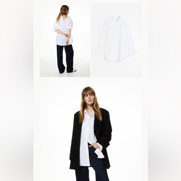 Women’s Size Small Women’s US White Cotton Button down Long-Sleeve Shirt - Picture 3 of 6